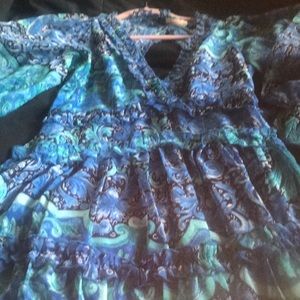 Cute blue summer floral dress